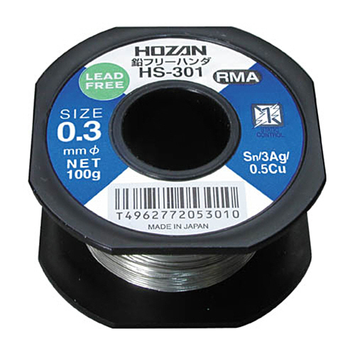 鉛フリーはんだ　線径0.3mm　100g　1本画像