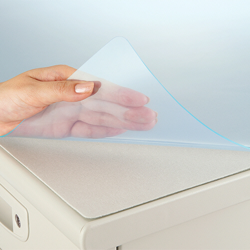 ﾃﾞｽｸﾏｯﾄ 再生ｵﾚﾌｨﾝ製 光沢仕上 ﾀﾞﾌﾞﾙ(ｸﾞﾚｰﾏｯﾄ付) 990×590×1.5mm 1枚画像