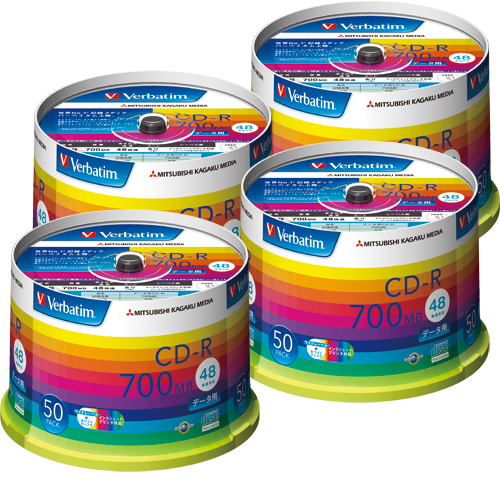 ﾃﾞｰﾀ用CD-R 700MB 48倍速 ﾎﾜｲﾄﾜｲﾄﾞﾌﾟﾘﾝﾀﾌﾞﾙ ｽﾋﾟﾝﾄﾞﾙ 1箱(250枚:50枚x5個)