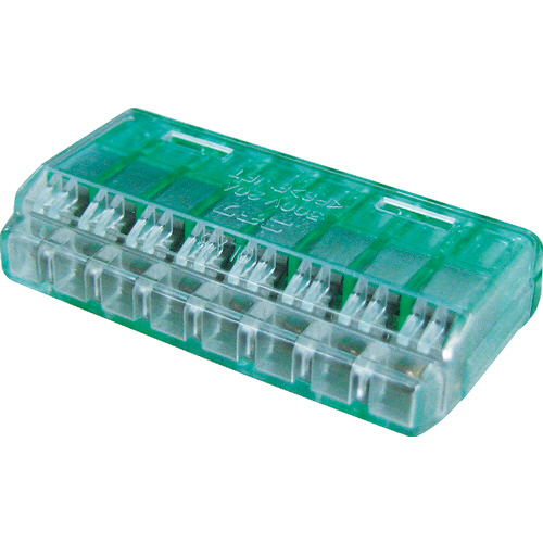 ｸｲｯｸﾛｯｸ 差込形電線ｺﾈｸﾀ 極数8 緑透明 1箱(20個)画像