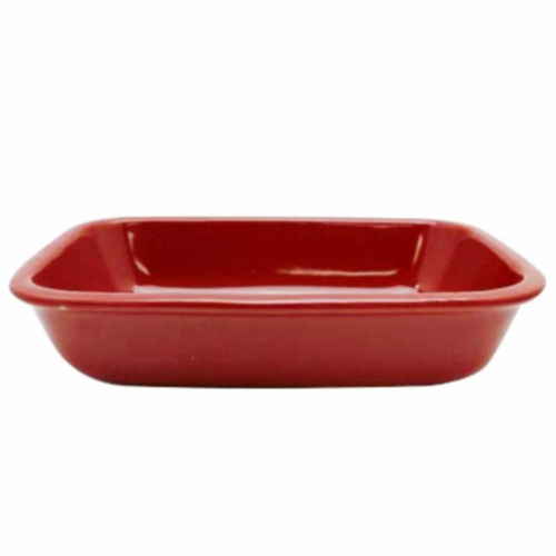 グラタン皿 19cm レクタングル HINATA 皿 食器 洋食器 耐熱 陶器 レッド画像