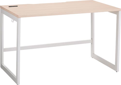 リスムデスクＤ７００Ｗ１２００　白脚　ナチュラル