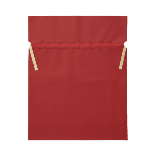 梨地ポリ巾着袋（底マチ付）　レッド　ＬＬ　２０枚画像