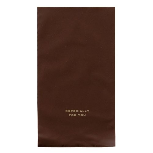 ラッピング用品 梨地バッグブラウン-XS(100枚) ヘッズ画像
