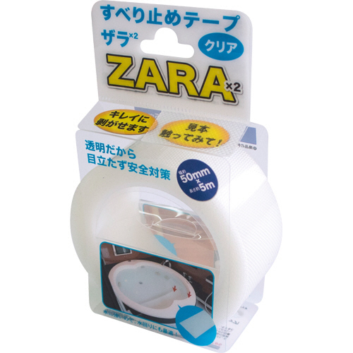 すべり止めﾃｰﾌﾟ ｻﾞﾗｻﾞﾗ 幅50mm×5m ｸﾘｱ 1巻画像