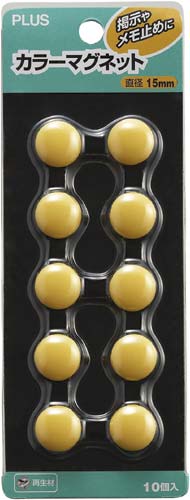 カラーマグネットＣＰ－０１５Ｍ　イエロー　１０個画像