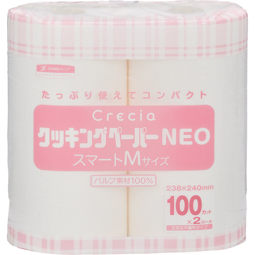 ｸﾚｼｱ ｸｯｷﾝｸﾞﾍﾟｰﾊﾟｰNEO ｽﾏｰﾄMｻｲｽﾞ 100ｶｯﾄ/ﾛｰﾙ 1ﾊﾟｯｸ(2ﾛｰﾙ)画像