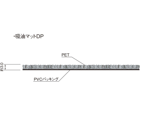吸油マットDP(グレー) 厚みのあるグレーのマットが床に置かれ、周囲には清潔感が漂う様子。