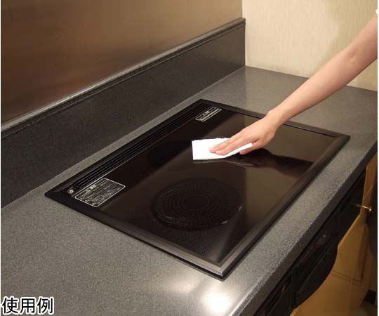 重曹電解クリーナー 300枚入 パッケージの側面が見える状態で、清潔感のある白を基調としたデザイン。
