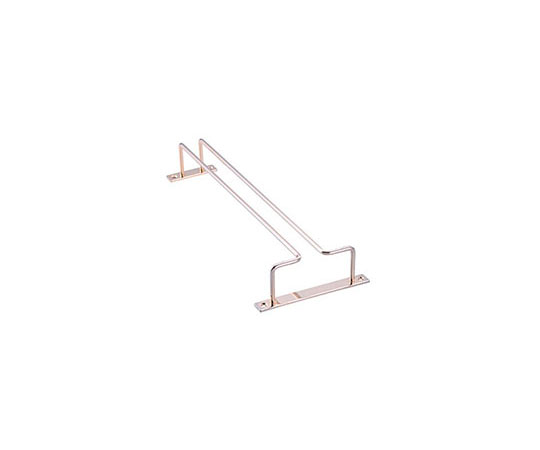 グラスハンガー24金メッキ 1連（レール内21×290mm） 光沢のある金メッキのレールが側面で連結されている状態