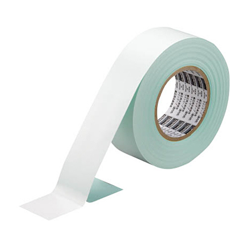 ﾗｲﾝﾃｰﾌﾟ 屋内用 幅50mm×長さ50m ﾎﾜｲﾄ 1巻画像