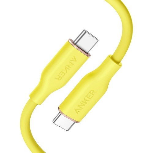 ANKER　PowerLine　III　Flow　USB-C&USB-Cケーブル(100W)　1.8m　レモンイエロー　1本