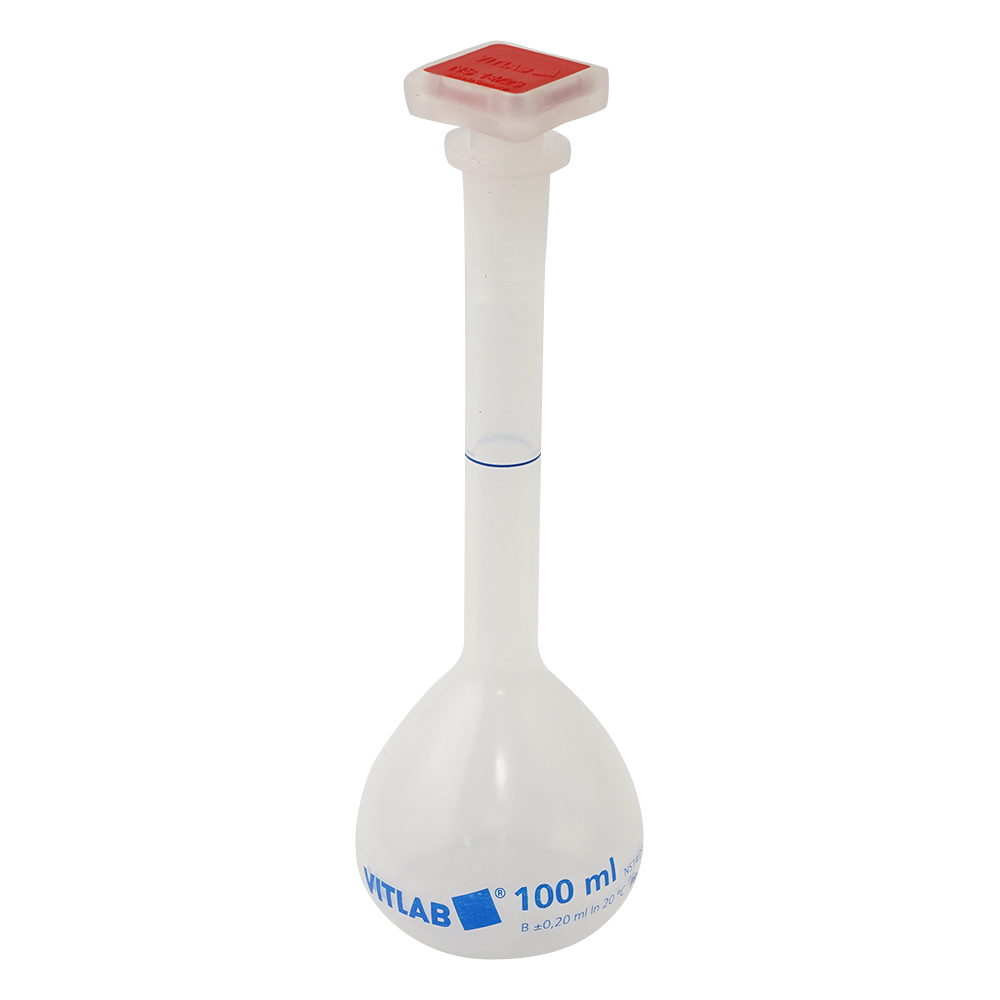 栓付きPPメスフラスコ 100mL画像