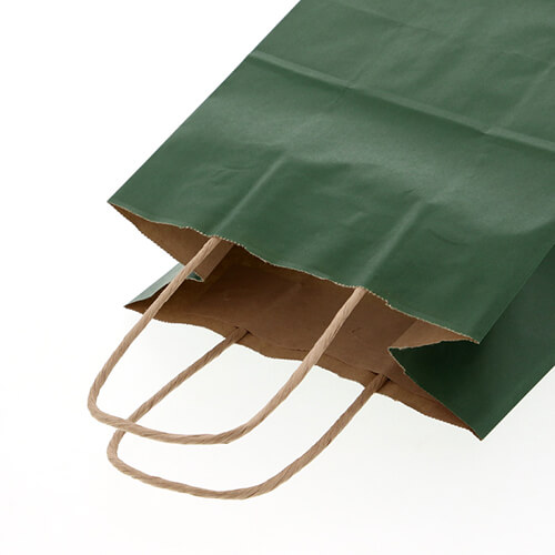 ギフトにピッタリ！落ち着きのあるグリーンの手提げ紙袋