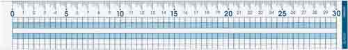 方眼直線定規　メモリサイズ３０ｃｍ　５本画像