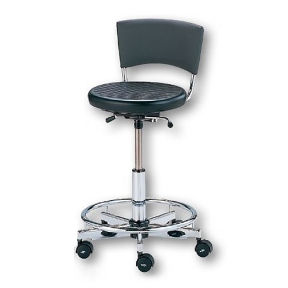 研究者専用チェアー　背有り　リング有り画像