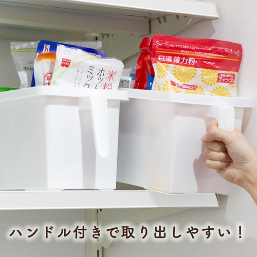 キッチン収納ケース　ユースフルスタッキングボックス　6個組　W 透明なプラスチックケースが6個、均等に積まれている様子