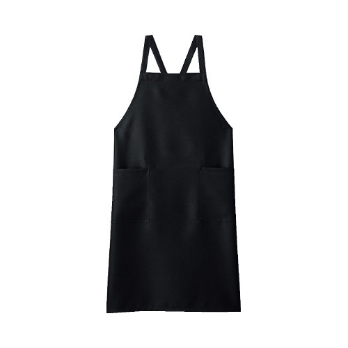 胸当てエプロン　ブラック画像