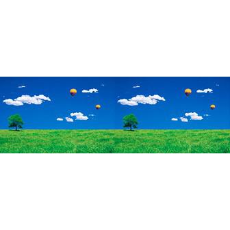 ビニール幕 草原（写真）画像