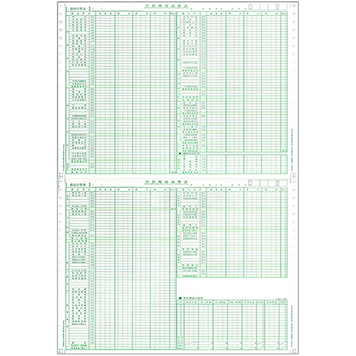 合計残高試算表 (一般･科目印刷) 平成14年商法改正対応 1冊(50ｾｯﾄ)画像
