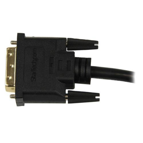 HDMI-DVI-D変換ケーブル　20cm　ブラック　1本 滑らかな表面を持つ短い黒いケーブルが直立している状態