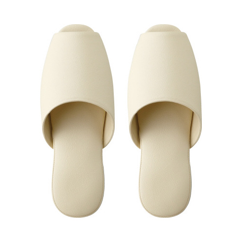 抗菌多機能ビニールスリッパ　前あき　ベージュ４０足画像