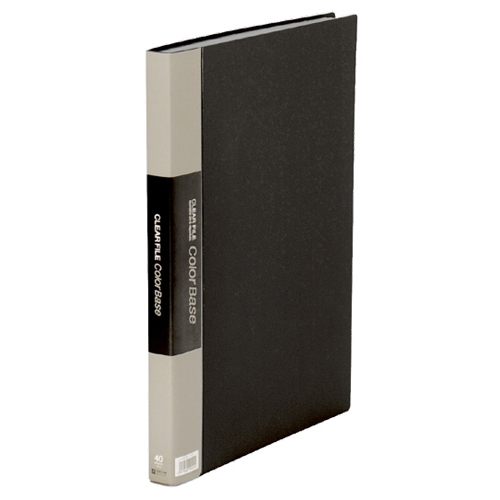 ｸﾘｱｰﾌｧｲﾙ ｶﾗｰﾍﾞｰｽW B4ﾀﾃ 40ﾎﾟｹｯﾄ 背幅27mm 黒 1ｾｯﾄ(5冊)画像