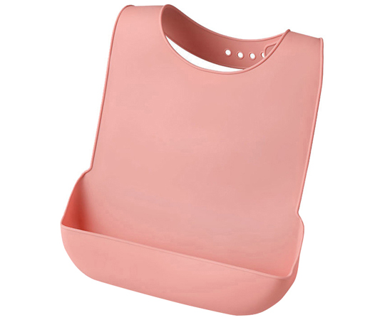 深型ポケット付食事用エプロン ピンク画像