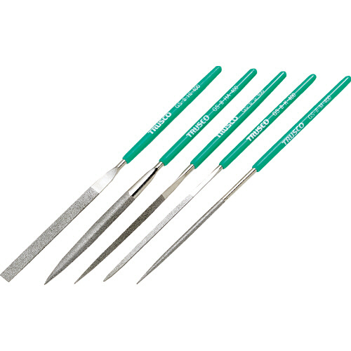 ダイヤモンドヤスリ　精密用　刃長70mm　セット　1セット(5本:各1本)画像