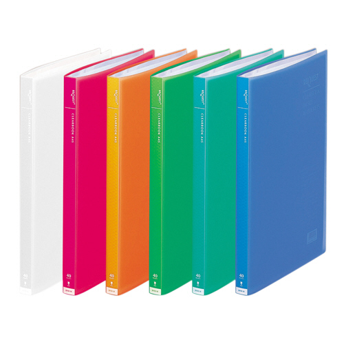 ﾘｸｴｽﾄ 透明ｸﾘﾔｰﾌﾞｯｸ A4ﾀﾃ 40ﾎﾟｹｯﾄ 背幅20mm ｲｴﾛｰｸﾞﾘｰﾝ 1ｾｯﾄ(6冊)画像