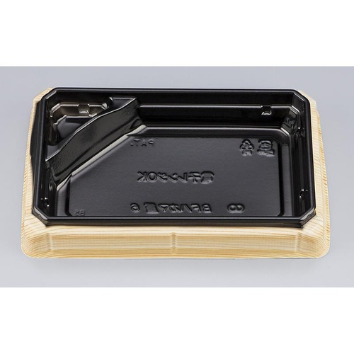 シーピー化成 お重 BFハカマ重6 杉板黒 本体(N)画像