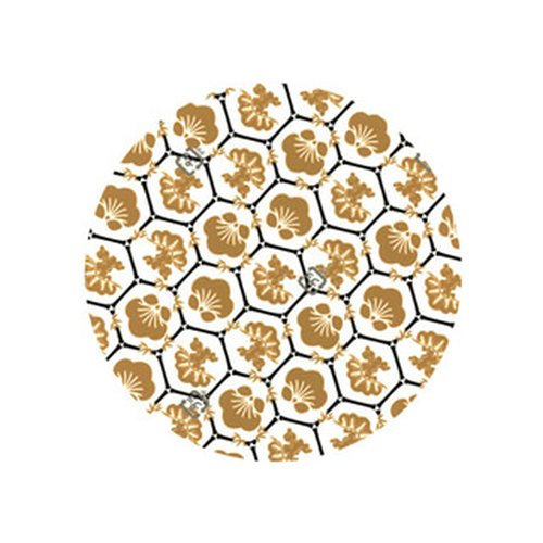 おかずカップ ラミケースOPP 7A 黄金・亀甲柄 500枚 セイコー パッケージの上部から撮影され、亀甲柄が鮮やかに表現されている様子