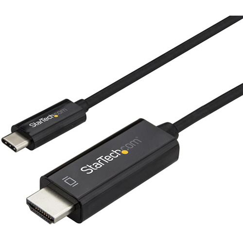 USB TypeC-HDMI変換ｹｰﾌﾞﾙ 1m 4K/60Hz対応 ﾌﾞﾗｯｸ 1本