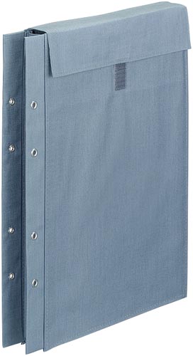 布製図面袋ファスナー式４穴　Ａ４サイズ対応　５冊画像