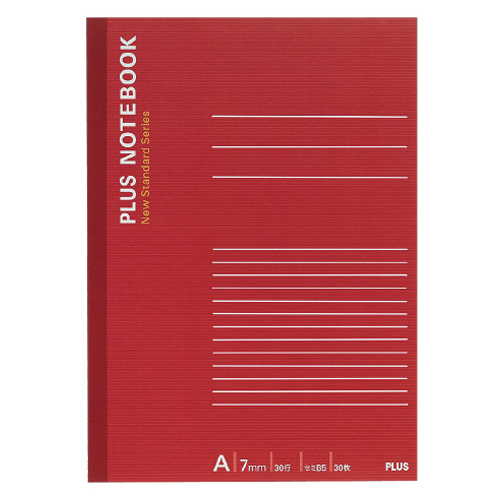 ﾉｰﾄﾌﾞｯｸ ｾﾐB5 A罫7mm 30行 30枚 ﾚｯﾄﾞ 1冊