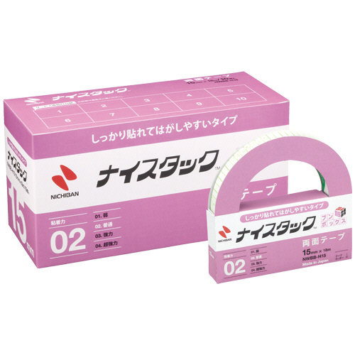 ﾅｲｽﾀｯｸ しっかり貼れてはがしやすいﾀｲﾌﾟ 大巻 15mm×18m 1ﾊﾟｯｸ(10巻)画像