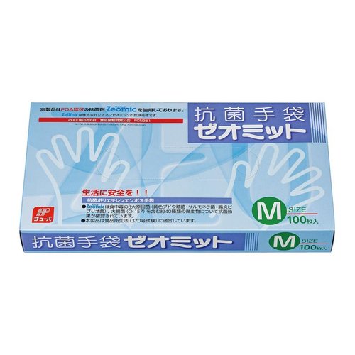 ポリ手袋 無菌化ポリ手袋 ニューゼオミット M 箱入 エフピコチューパ画像