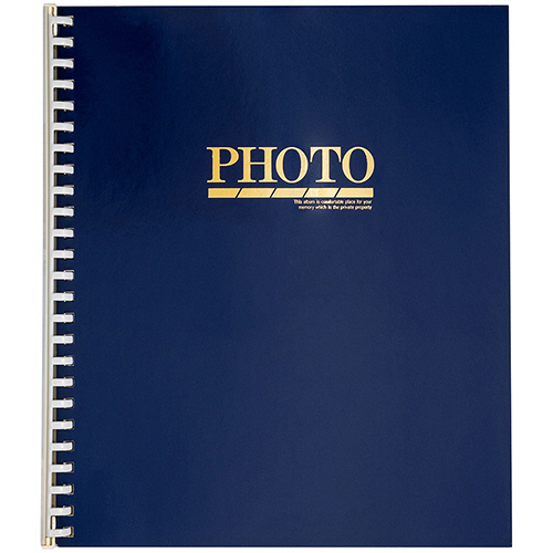 ﾗｲﾄﾌｫｰﾄｱﾙﾊﾞﾑ 15R 四ﾂ切ｻｲｽﾞ 25穴 ﾗｲﾄﾌﾘｰ台紙(方眼入)15枚付 青 1冊画像