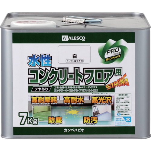 水性コンクリートフロア用　7kg　ライン線引き白　1缶画像