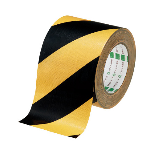 布テープ　トラ　黄／黒　幅１００ｍｍ　６巻画像