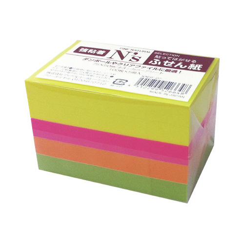 Ｎ’ｓ強粘着ふせん　７５×５０　ネオン　５冊入画像