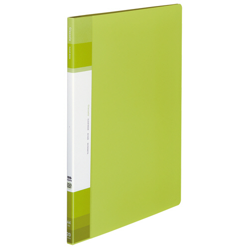 ｸﾘﾔｰﾌﾞｯｸGlassele 固定式･背P A4 20P 背幅11-22mm ﾗｲﾄｸﾞﾘｰﾝ 1ｾｯﾄ(10冊)画像