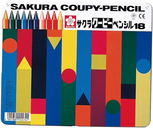 クーピーペンシル１８色　缶入画像