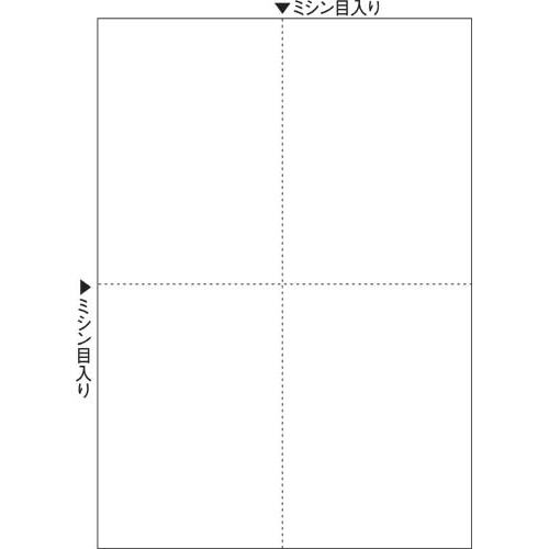 マルチプリンタ帳票　Ａ４　白紙　４面　１００枚画像