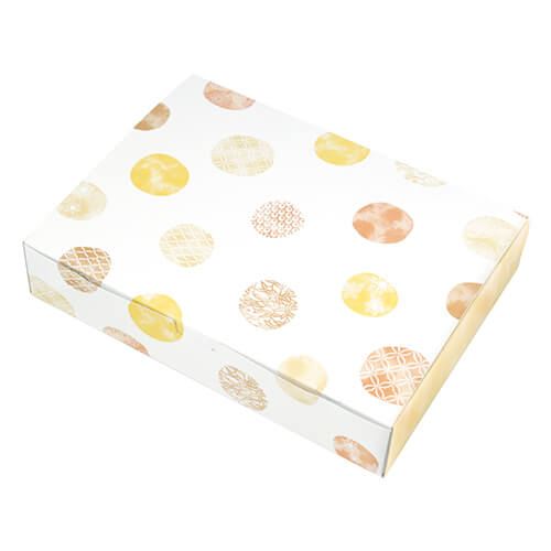 ルミアサービス箱１２個　和み柄　茶画像