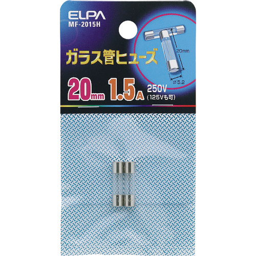 ｶﾞﾗｽ管ﾋｭｰｽﾞ20MM 1袋(2個)画像