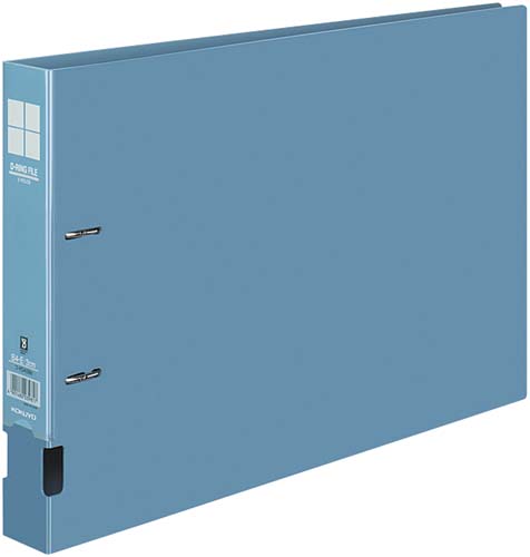 ＤリングファイルＰＰ　青Ｂ４横　背幅４５ｍｍ１０冊画像