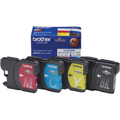 純正インク　ＬＣ１６－４ＰＫ　４色パック画像