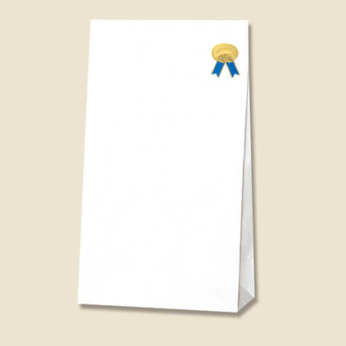 洋服やファッション小物に！マチが小さくファンシーな角底袋（白）