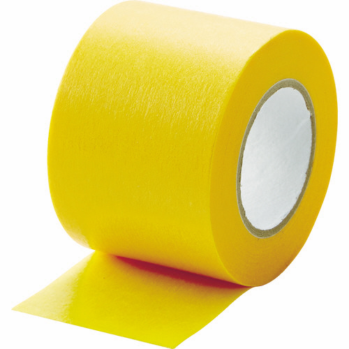 建築塗装用ﾏｽｷﾝｸﾞﾃｰﾌﾟ 幅40mm×長さ18m ｲｴﾛｰ 1ﾊﾟｯｸ(3巻)画像